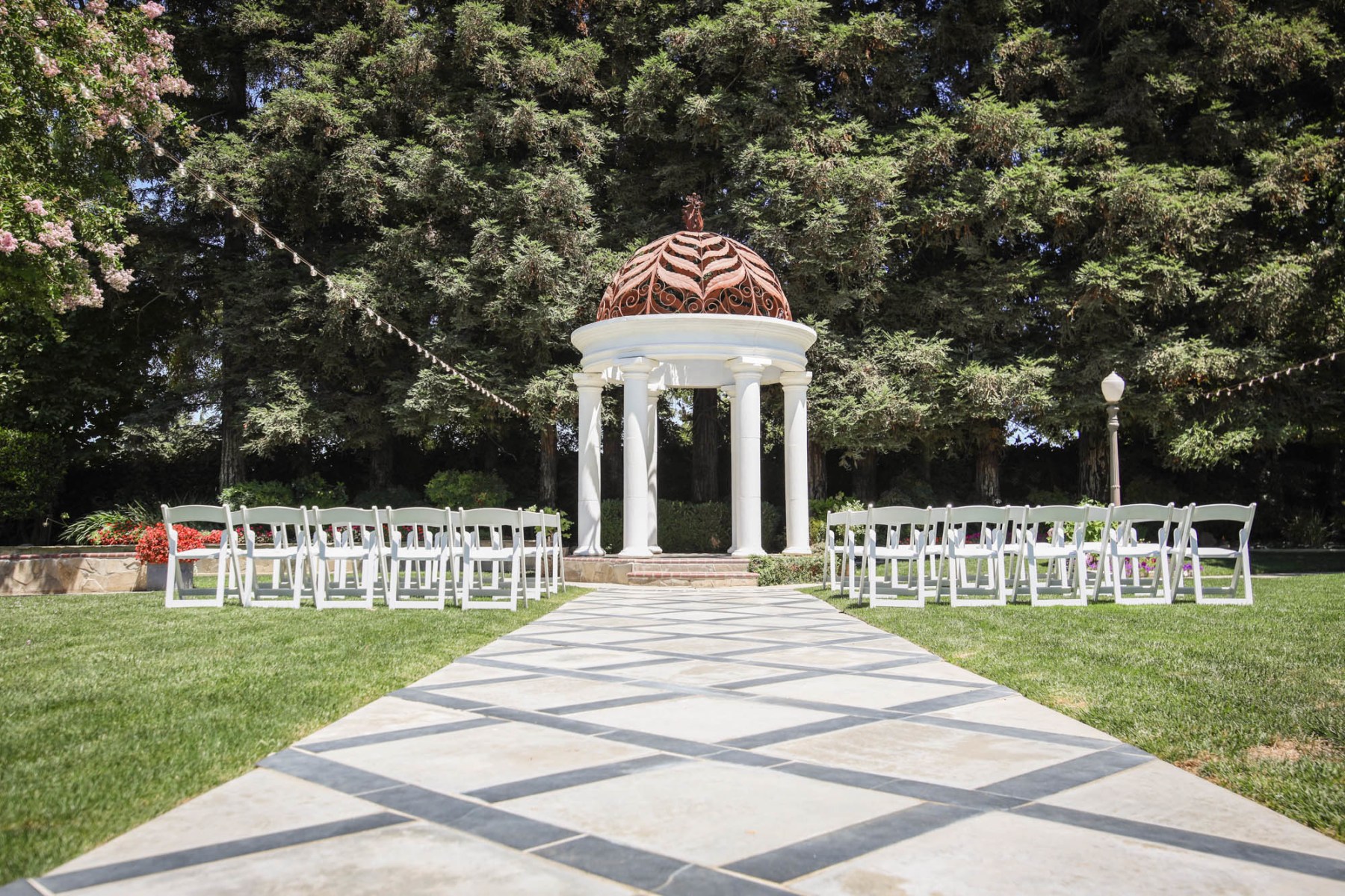 The original Modesto gazebo in the garden