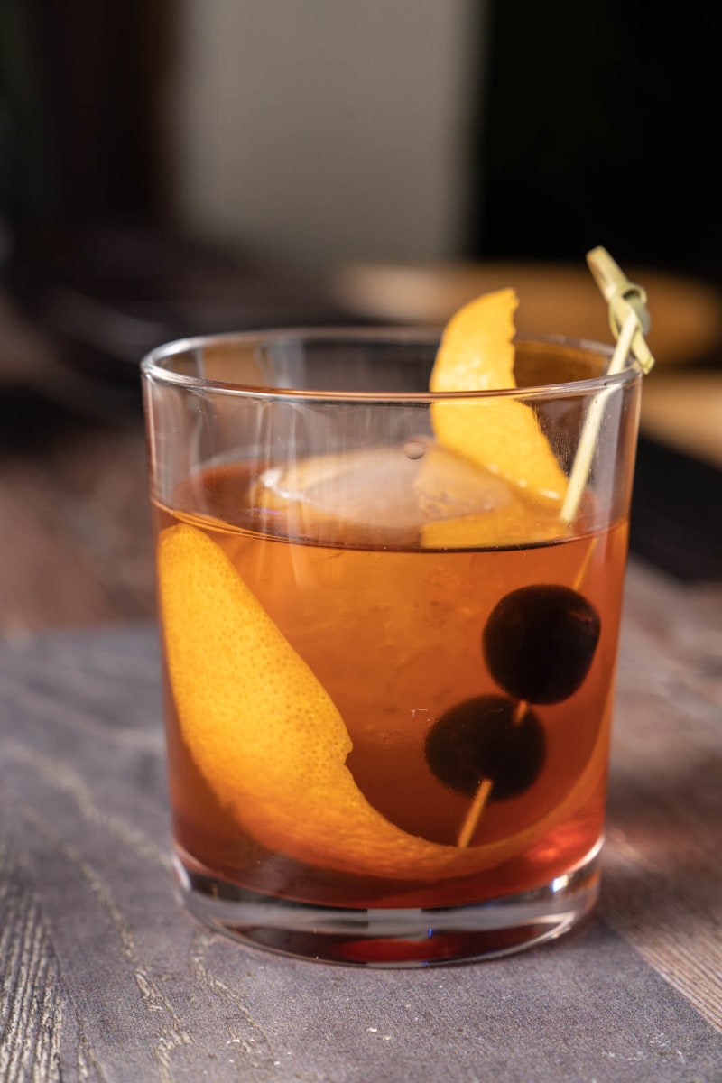 An Old Fashioned at the Redwood bar
